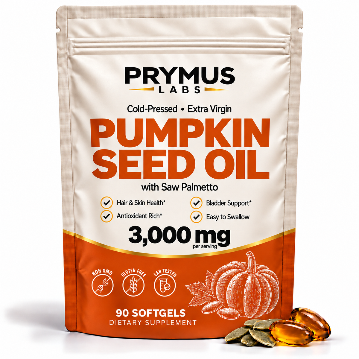 PRYMUS Labs® Pumpkin Seed Oil Softgels